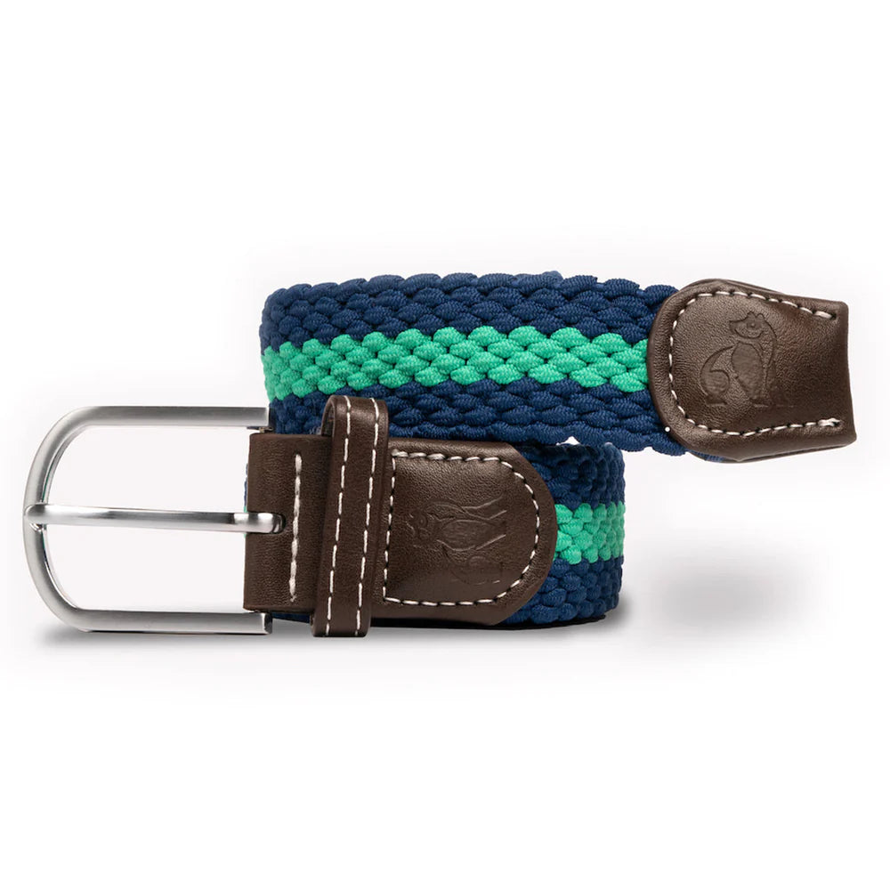 Water Bottle Upcycled Belt - Blue / Green Stripe