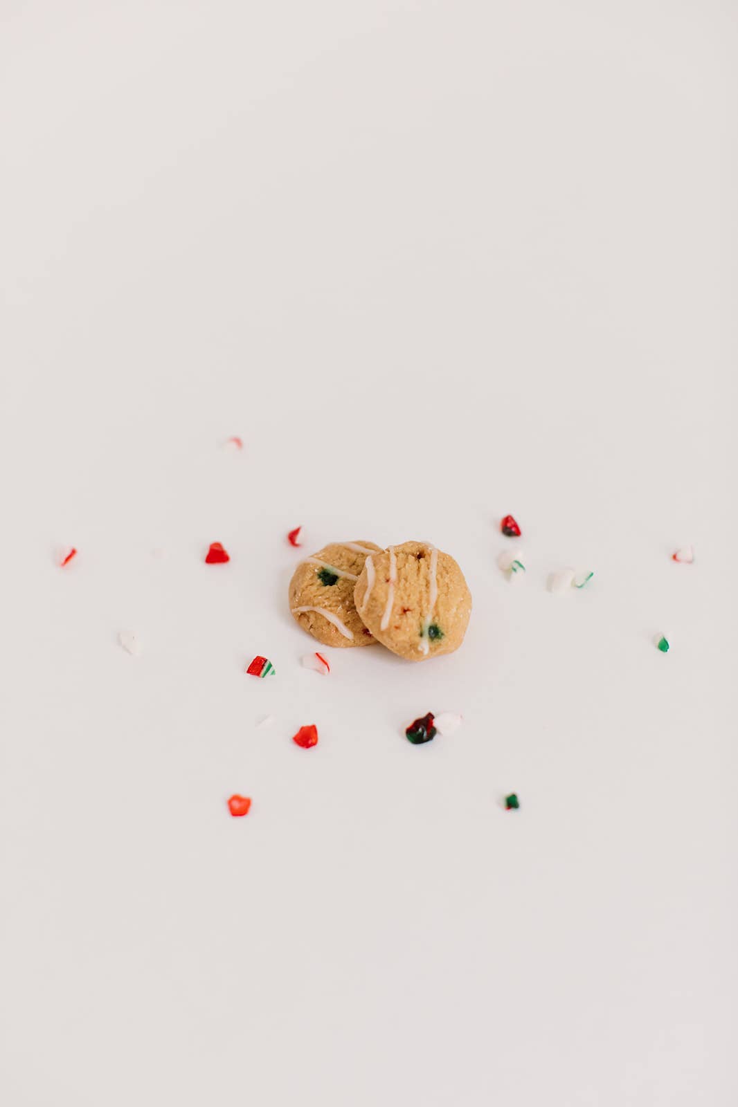 Candy Cane Mini Shortbread Cookies