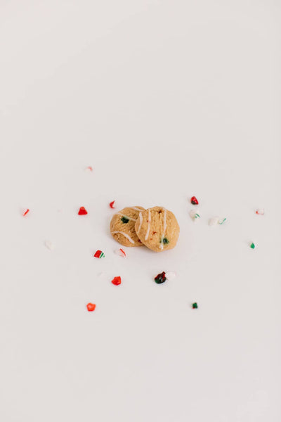 Candy Cane Mini Shortbread Cookies