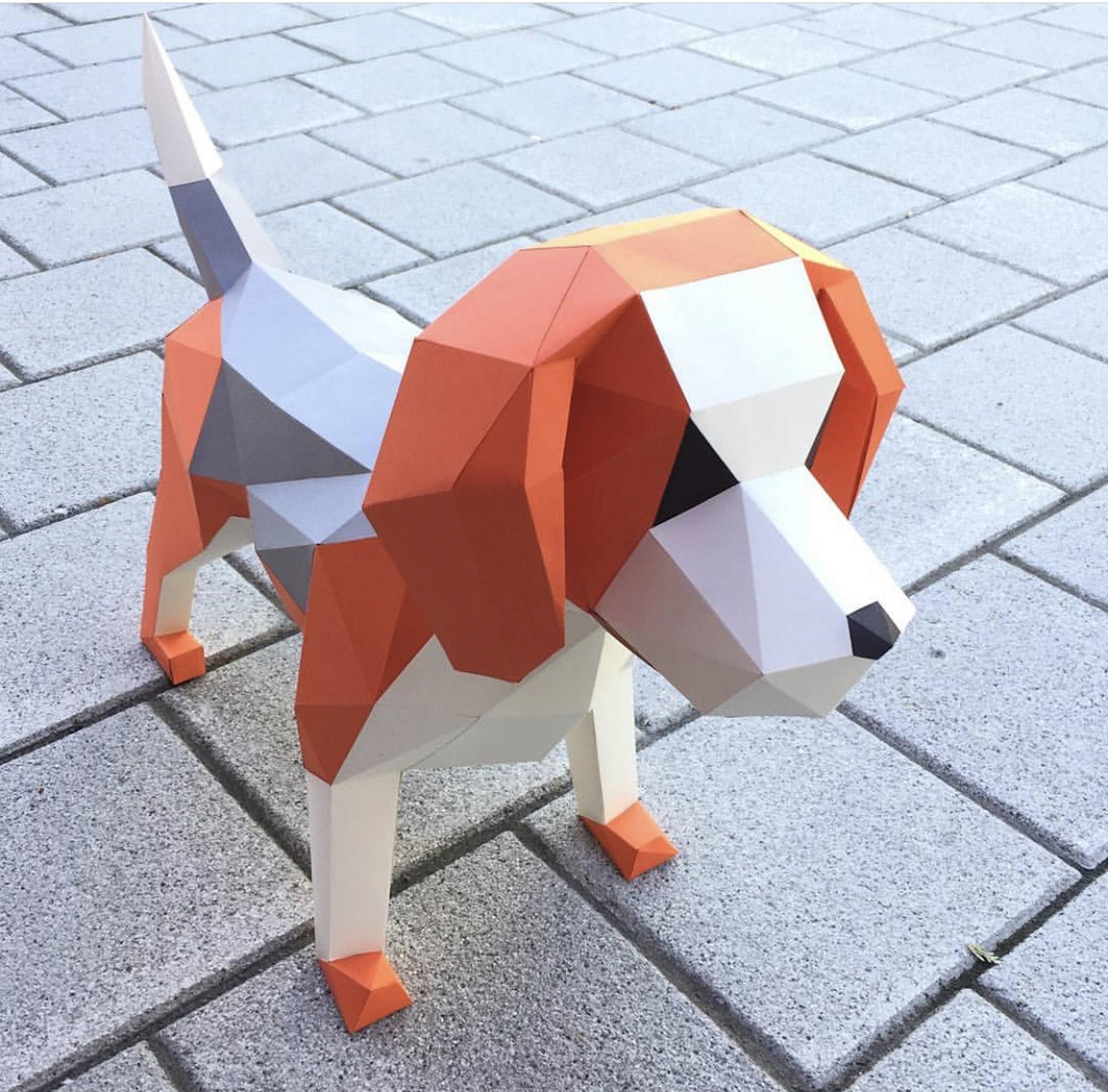 DIY Beagle 3D origami model Kit