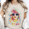 Taylor Swift 1989 White T-Shirt Multicoloured Design