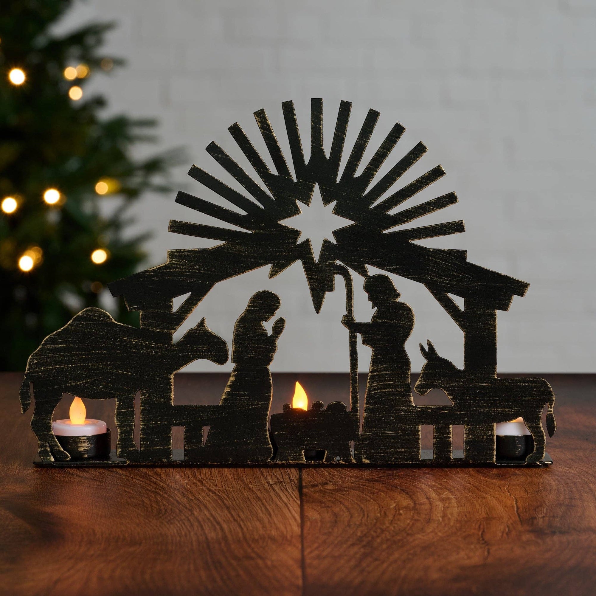 Iron Nativity Candleholder: Ten Thousand Villages