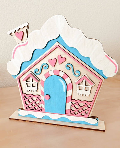 Kid's Paintable Gingerbread House - Christmas DIY