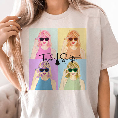 Swiftie Tee Taylor Concert Tshirt Swift Color Block T-Shirt