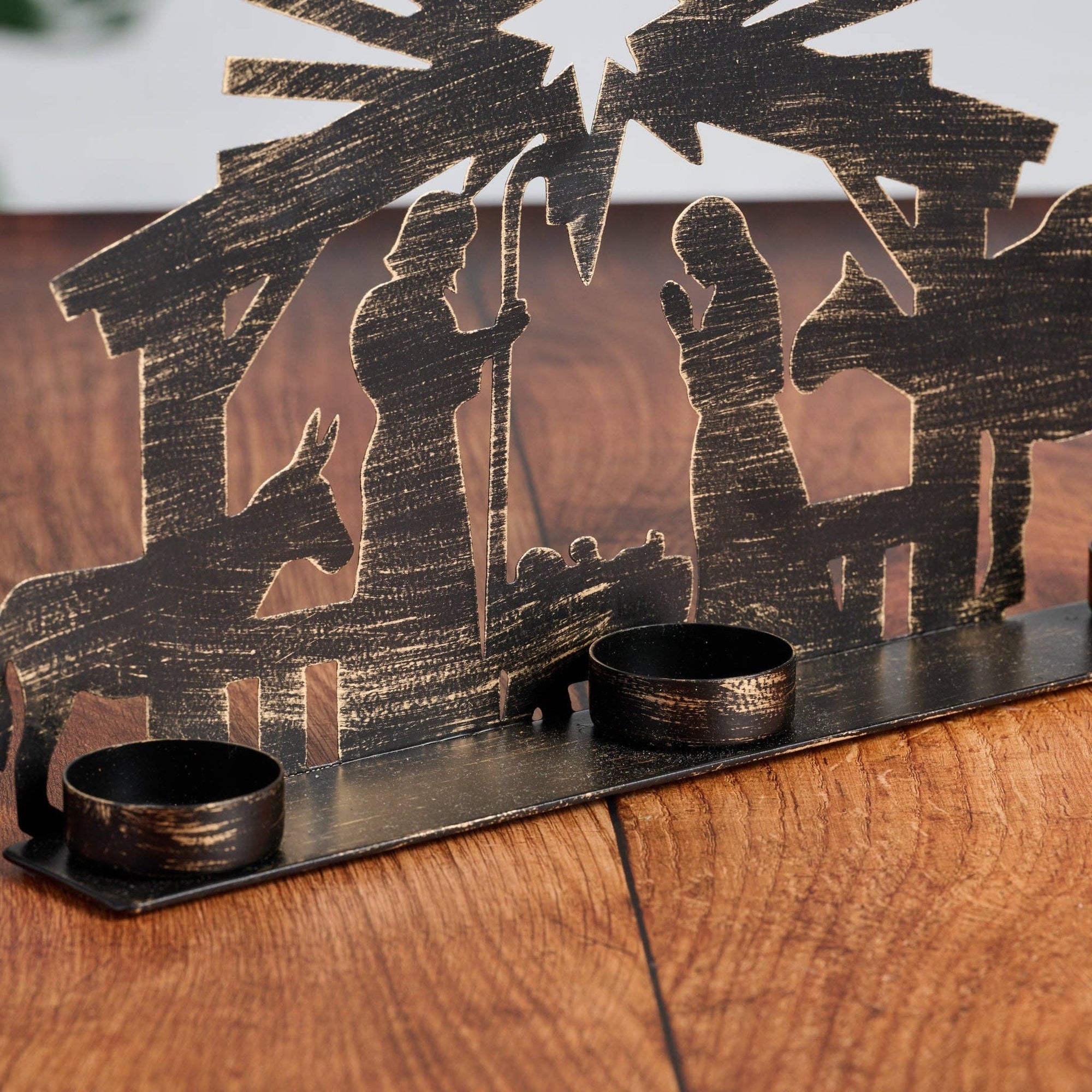 Iron Nativity Candleholder: Ten Thousand Villages
