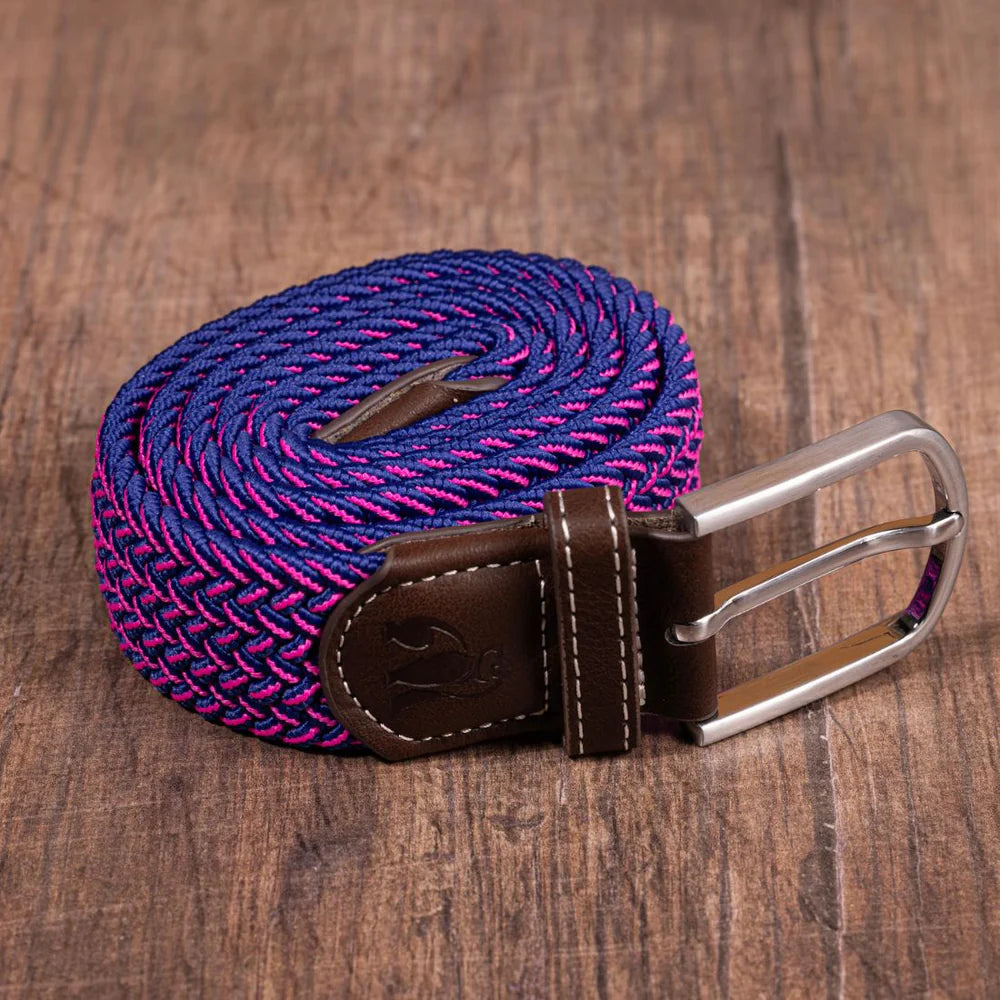 Water Bottle Upcycled Woven Belt - Rich Pink Fine Weave