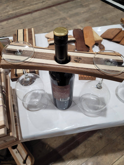 Wooden wine caddie