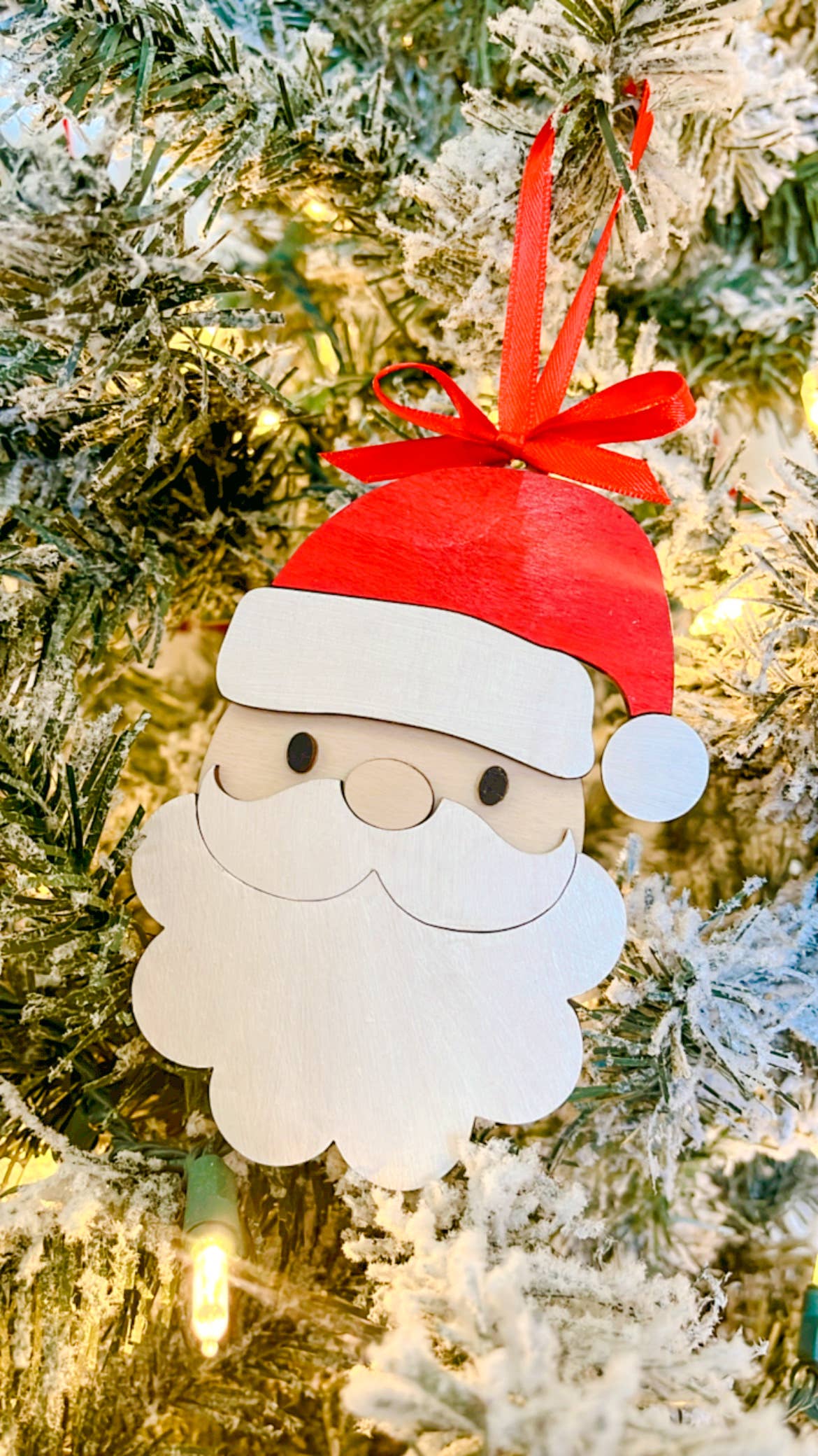 Kids Christmas DIY paintable Ornament Kit: Santa, Reindeer, Gift