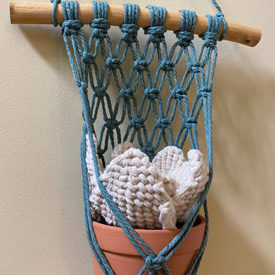 Macrame Wall Plant Hanger (Recycled String) 