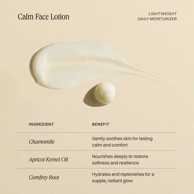 Calm Face Lotion - Lightweight Moisturizer, Oily Skin