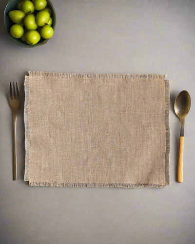 Handmade Burlap Placemats – Rustic Table Setting Accent