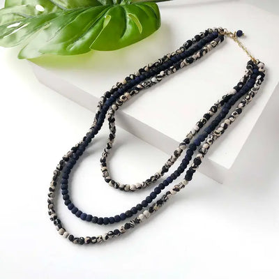 Kantha Indigo Layered Necklace