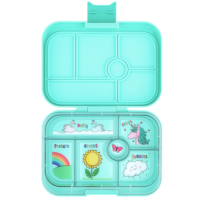 Leakproof Bento Lunch Box for Kids - Yumbox Miami Aqua (Unicorn)