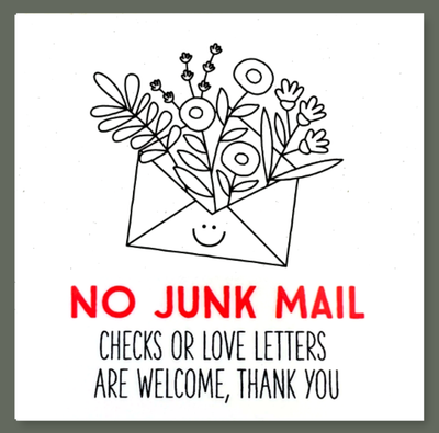 Sticker: No Junk Mail