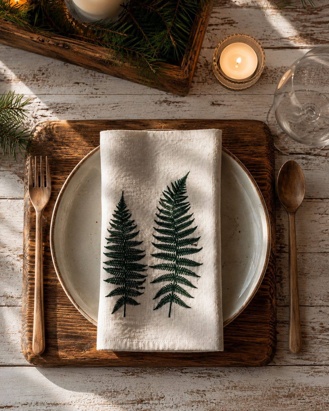 Fern Reusable Cloth Napkins set of 2 - Your Green Kitchen