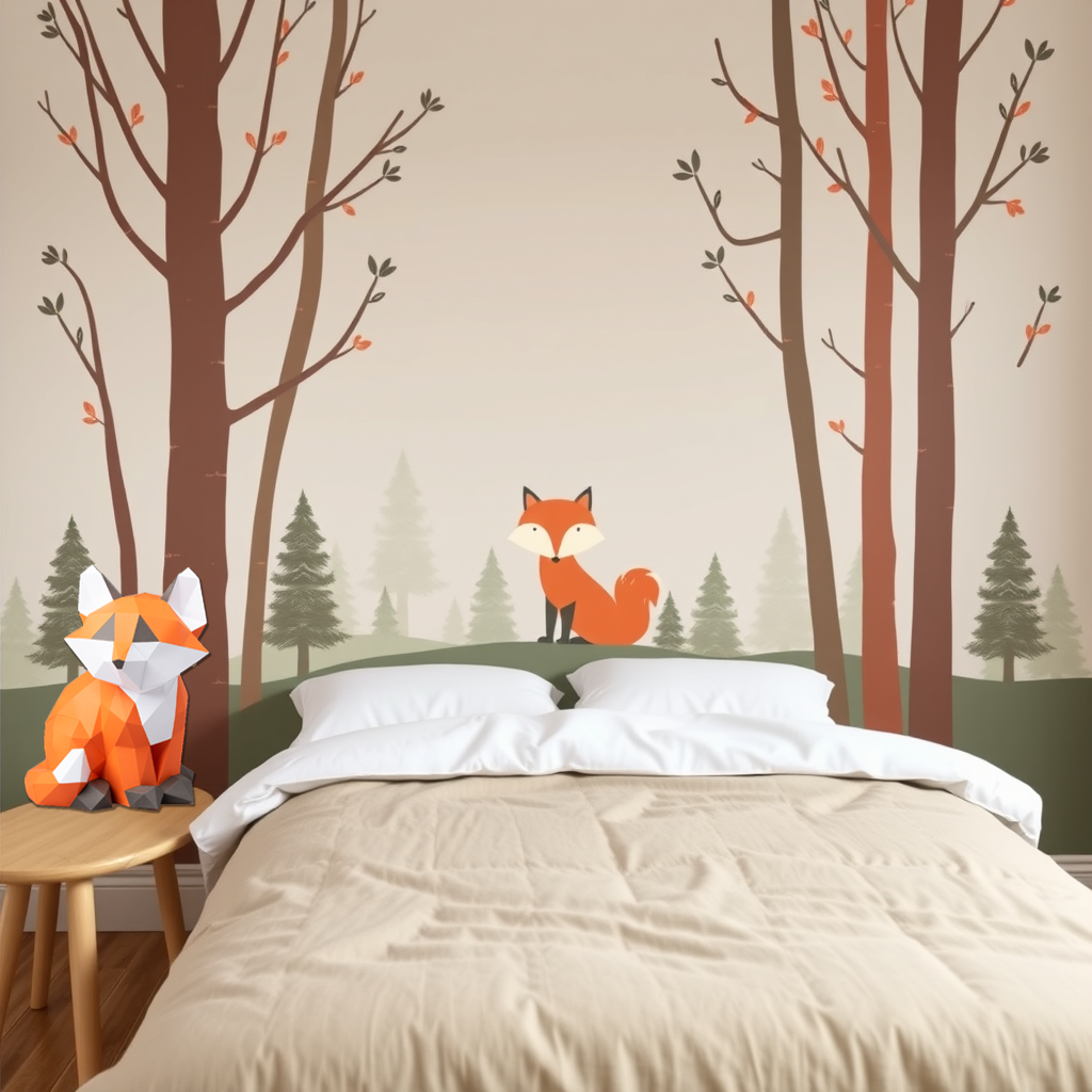 DIY Baby Fox 3D paper origami model Kit
