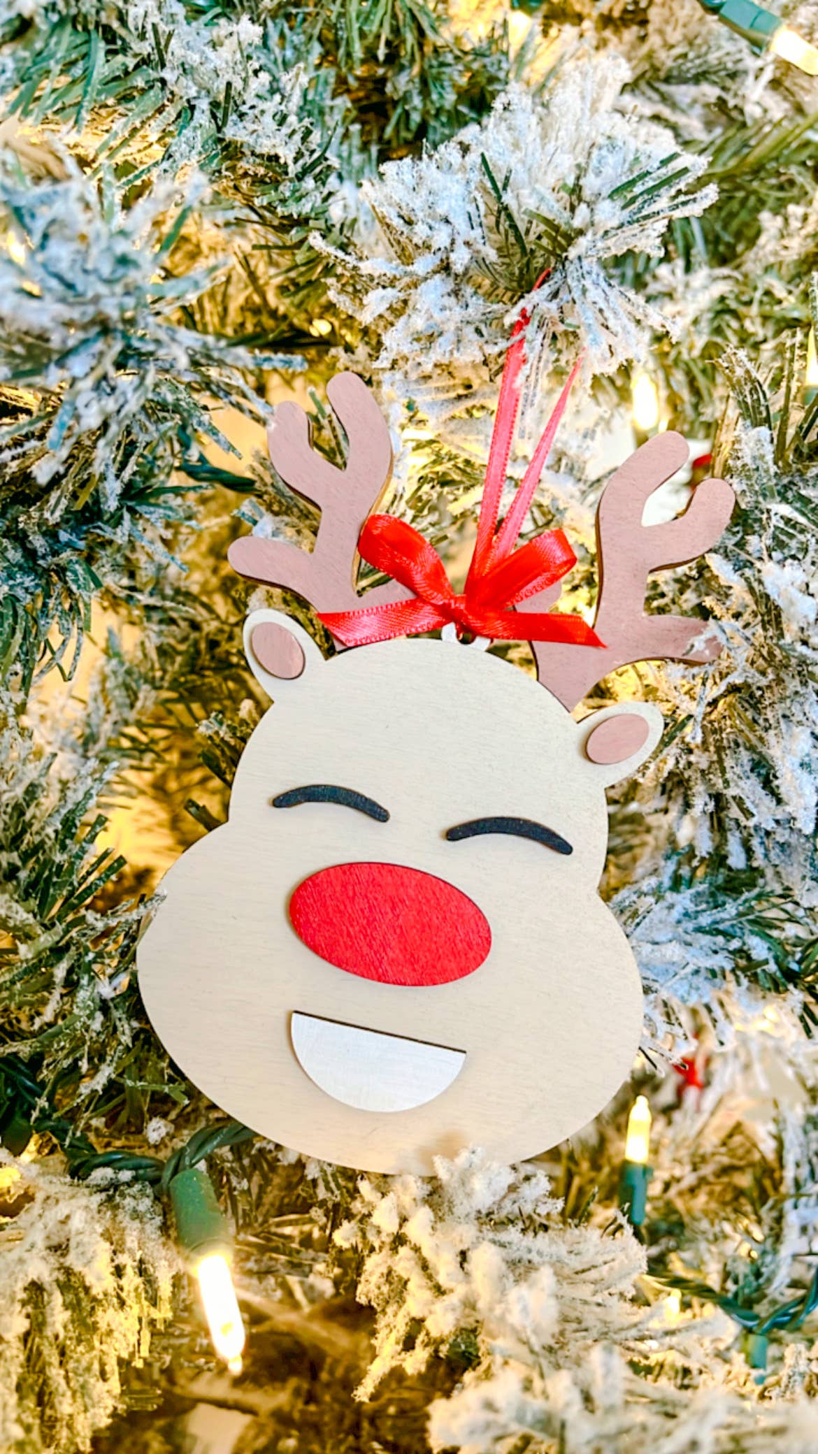 Kids Christmas DIY paintable Ornament Kit: Santa, Reindeer, Gift