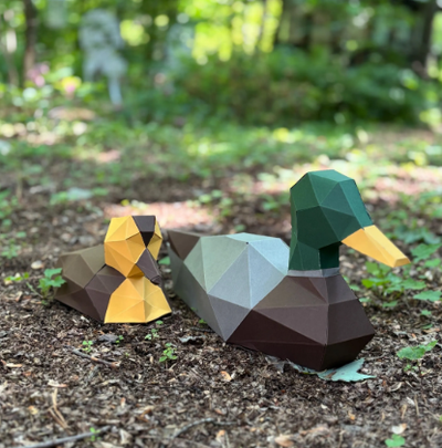 DIY Ducks 3D paper origami model Kit