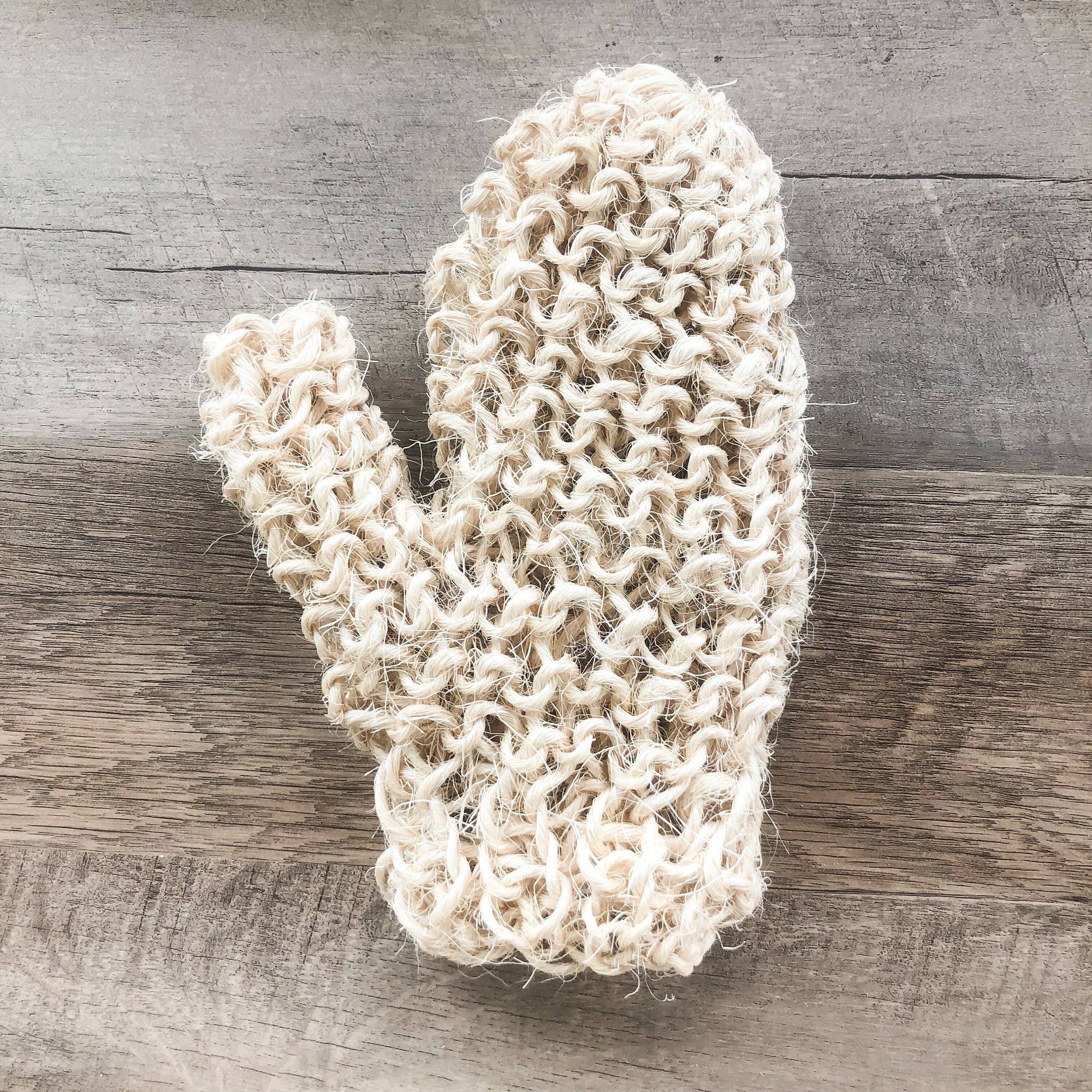 Natural Sisal Bath Mitt - Organic Exfoliating & Scrubbing Gloves