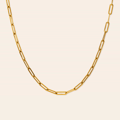 Bold paperclip necklace in gold by Lover's Tempo