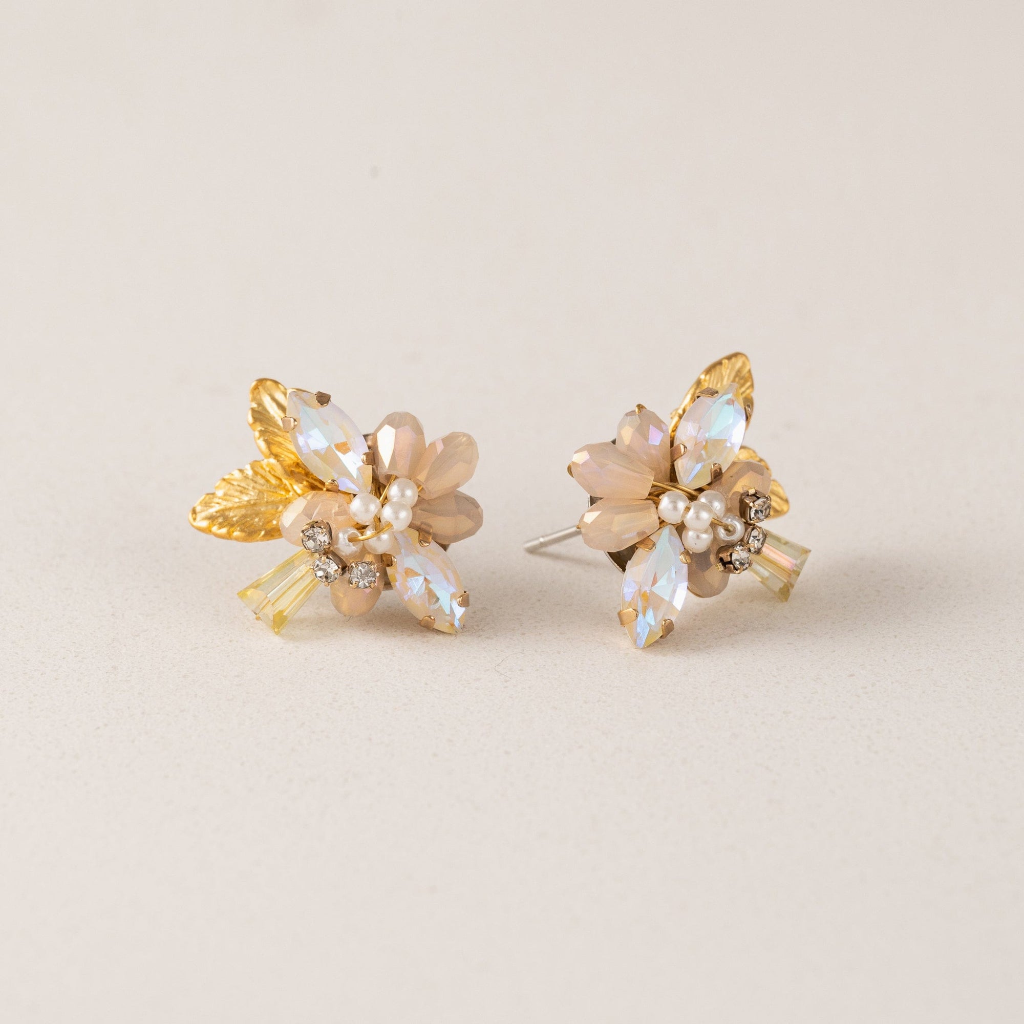 Botanist stud earrings in creme by Lover's Tempo, pair