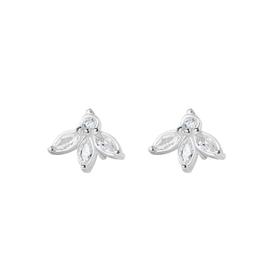 Daisy | Demi-Fine Tri-Leaf Earrings - Bambu