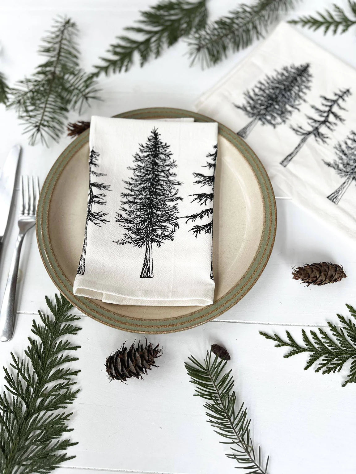 Christmas Trees Napkins (Set of 2) - Your Green Kitchen