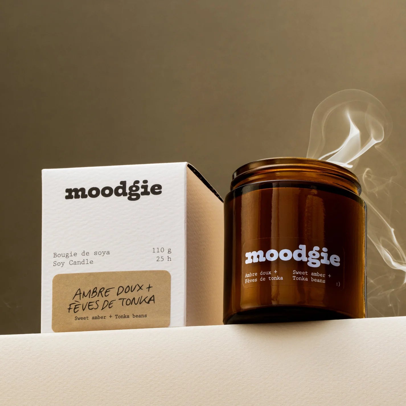 SWEET AMBER + TONKA BEANS- 4 oz Candle - moodgie