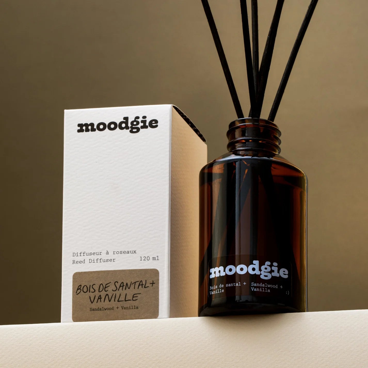 SANDALWOOD + VANILLA Reed Diffuser -  moodgie