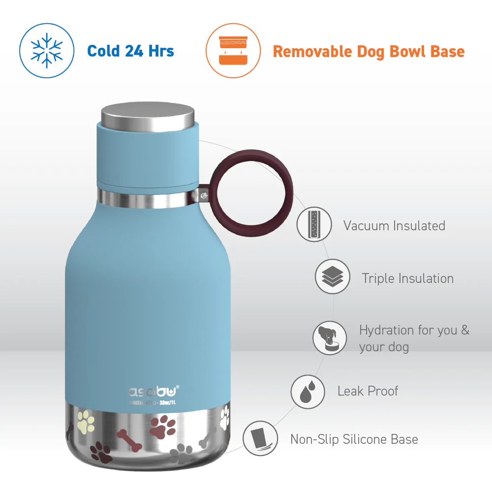 Dog Bowl Water Bottle - Asobu