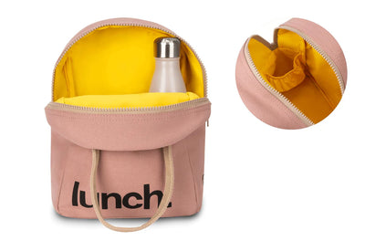 Zipper ‘Lunch’ Bag Mauve Pink - Fluf