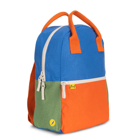 Backpack Junior: Cobalt / Fiery Orange - Fluf
