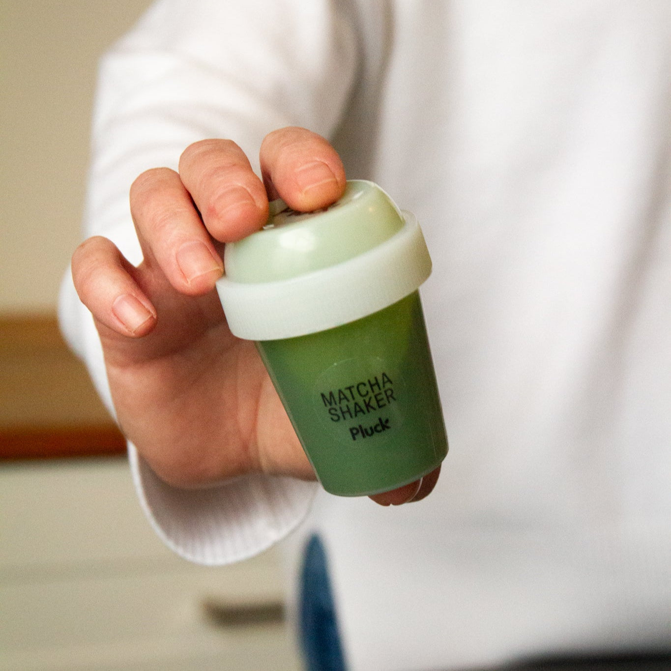 Pluck Tea matcha shaker