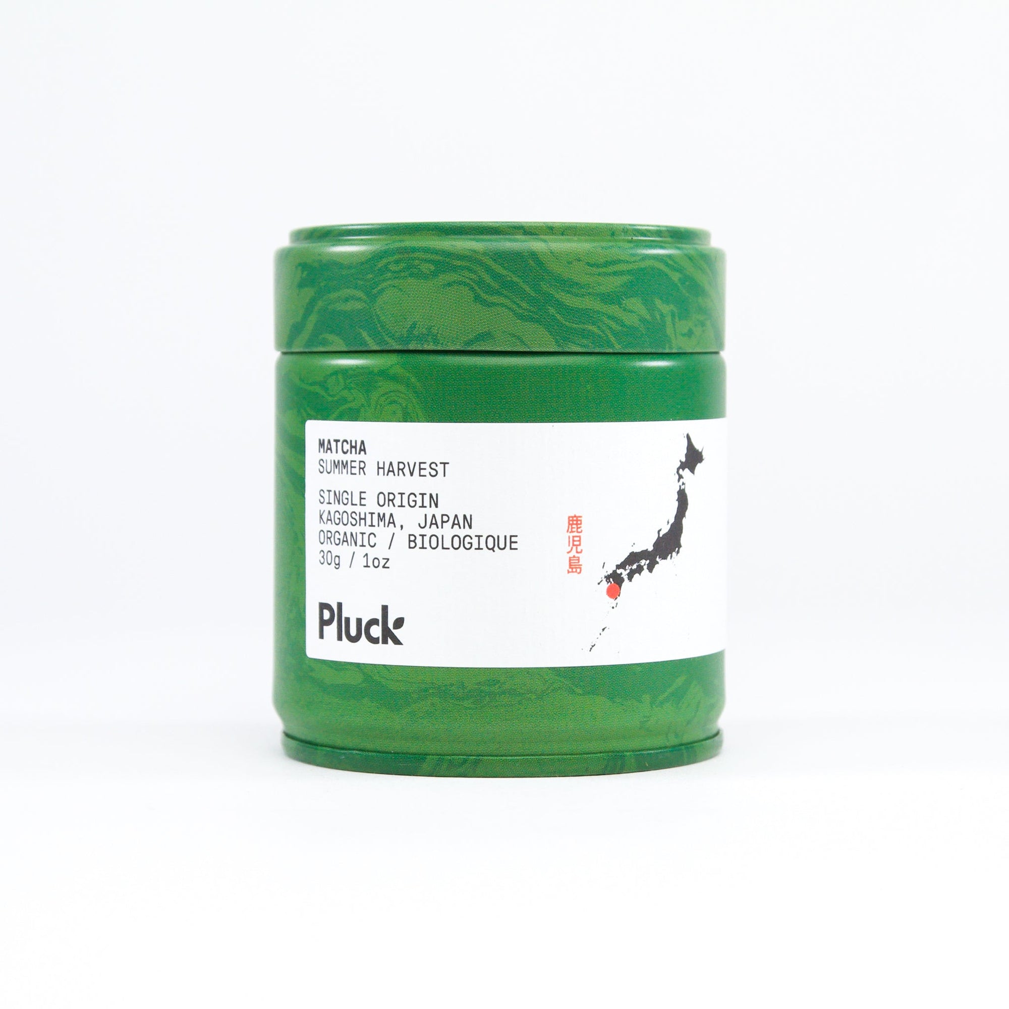 Pluck Tea Organic Summer Harvest Matcha, 30g tin