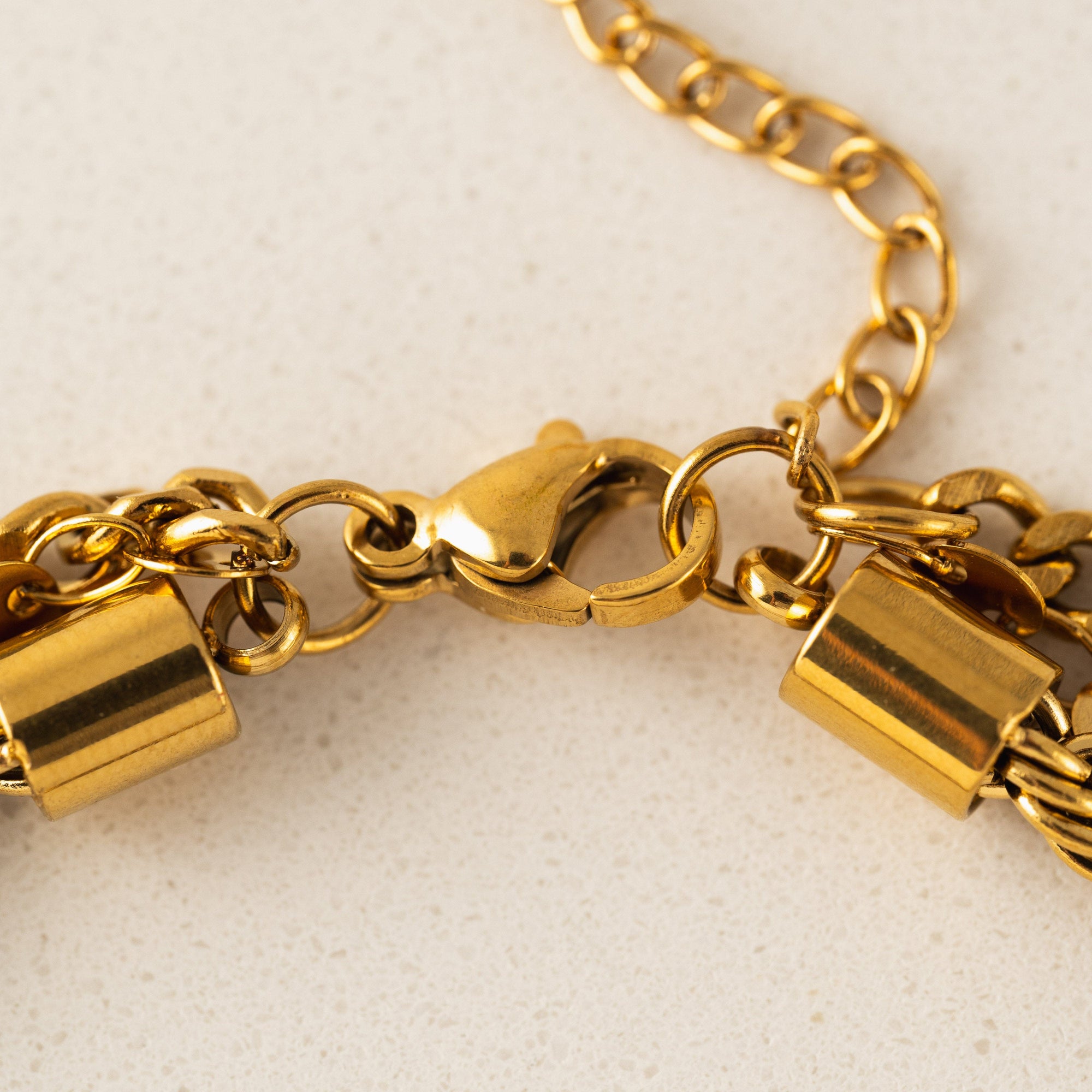 Reef layered bracelet in gold by Lover's Tempo, clasp detail