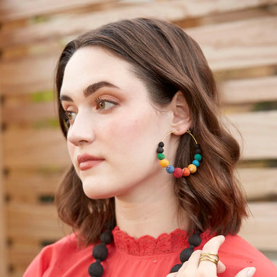 Galaxy Graduated Hoops Earrings - World Finds
