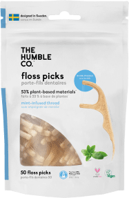 The Humble Co. Dental Floss Picks – Mint | 50 Pack