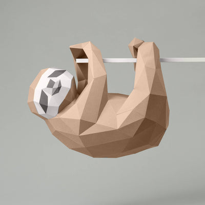 DIY Sloth 3D paper origami model Kit