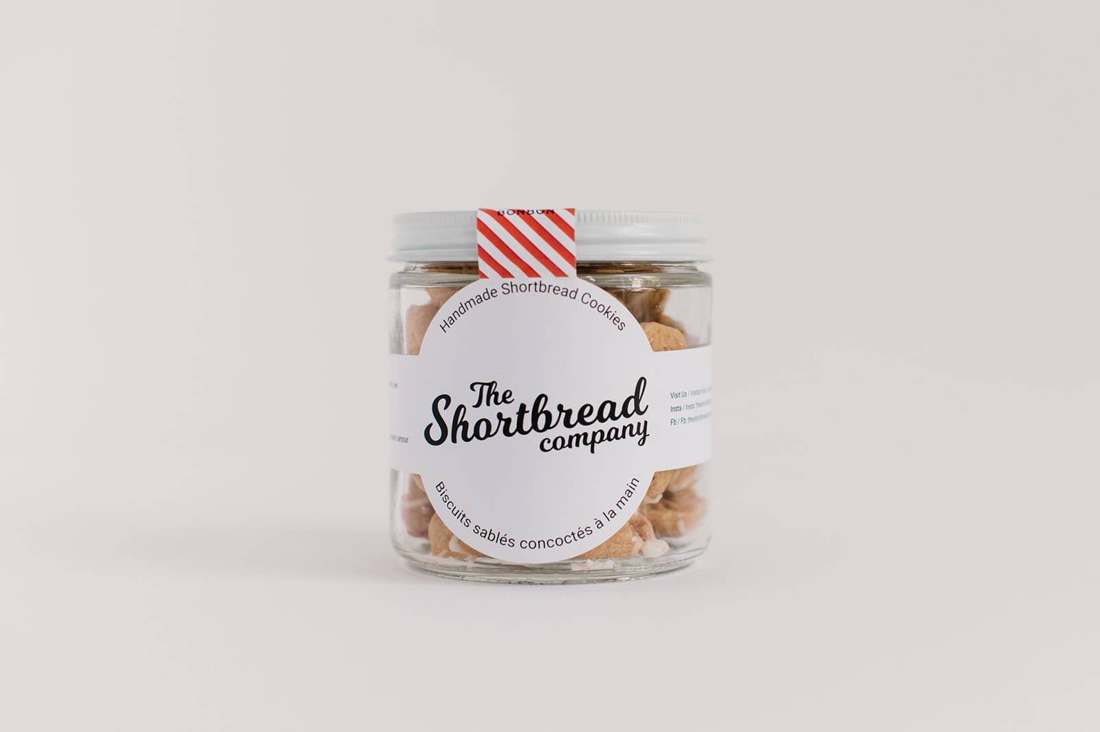 Candy Cane Mini Shortbread Cookies