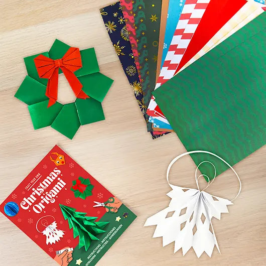 Christmas Origami folded ornaments