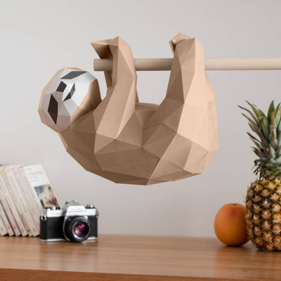DIY Sloth 3D paper origami model Kit