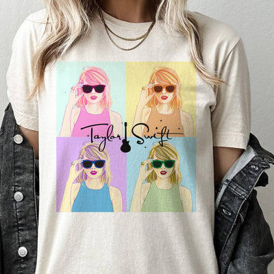 Swiftie Tee Taylor Concert Tshirt Swift Color Block T-Shirt