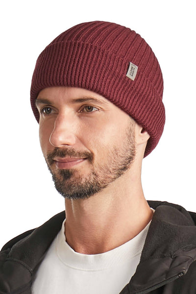 MUSKOKA | UNISEX CUFF BEANIE, WINE