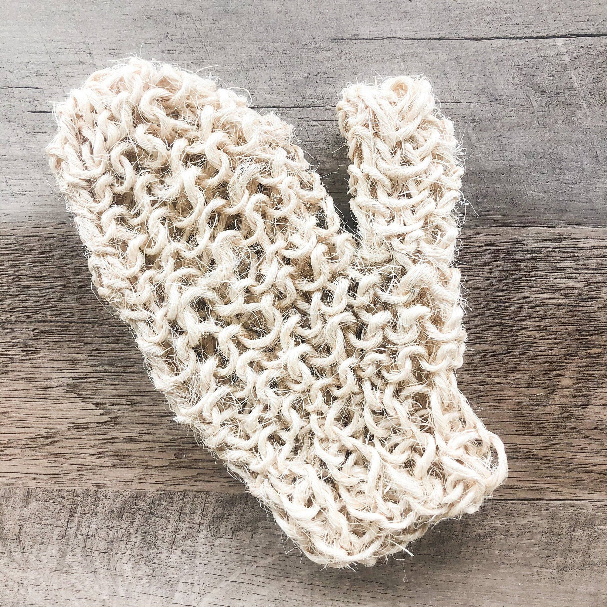 Natural Sisal Bath Mitt - Organic Exfoliating & Scrubbing Gloves