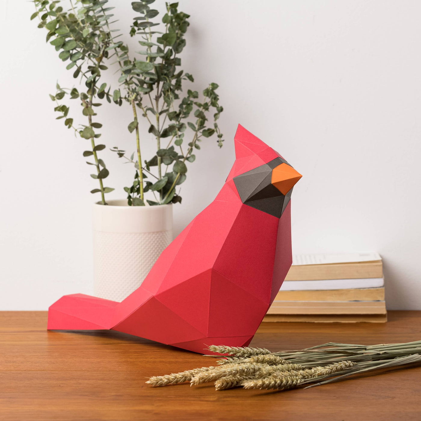 DIY Cardinal 3D origami model Kit
