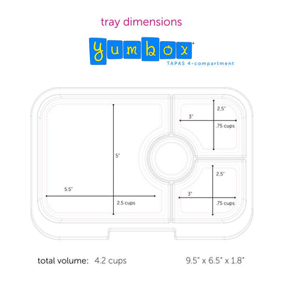 Leakproof Yumbox Tapas Capri Pink - 4 Compartment - Zodiac