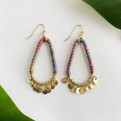 Raja Rainbow Charmed  Teardrop Earrings