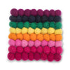 Square Rainbow Pompom Trivet