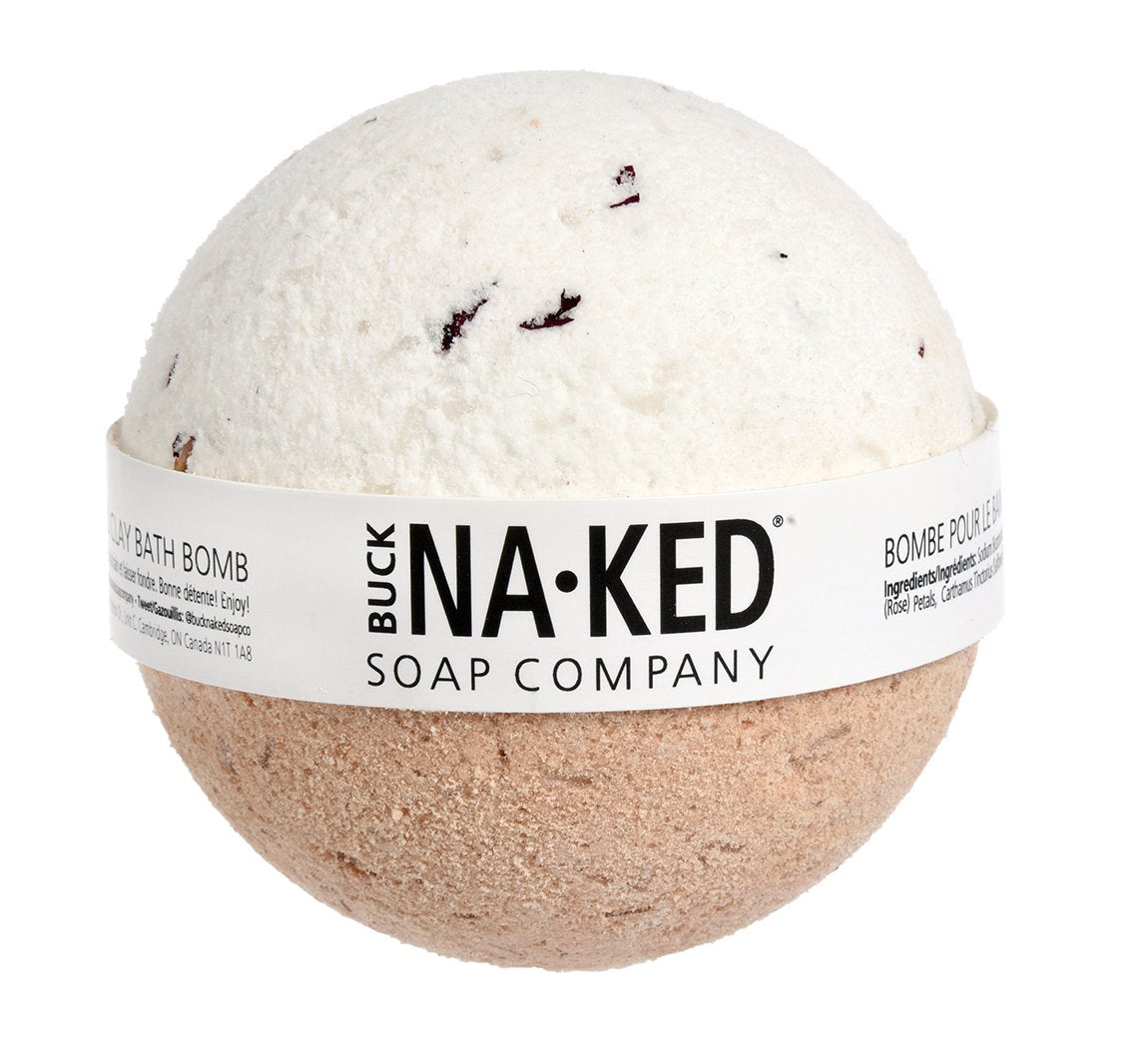 Rose and Moroccan Red Clay Bath Bomb - Buck Naked Soap Company