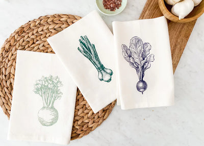 Set of 6 Vegetable Napkins - Your Green Kitchen